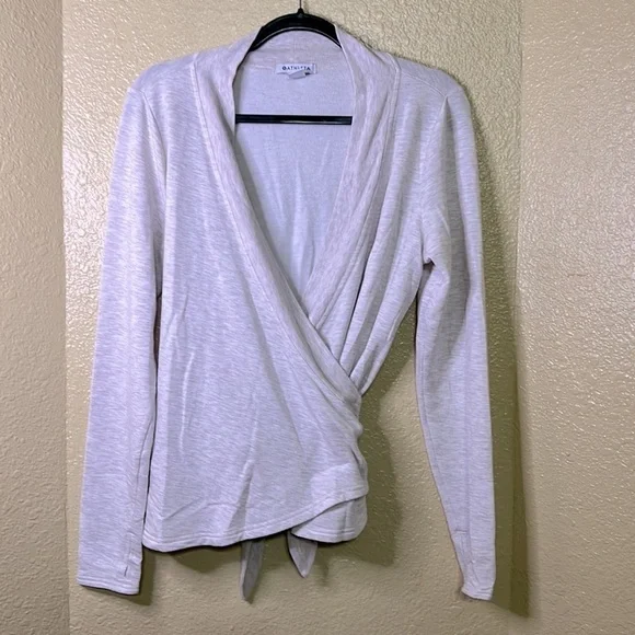 ATHLETA WRAP BLOUSE MEDIUM - Picture 5 of 7